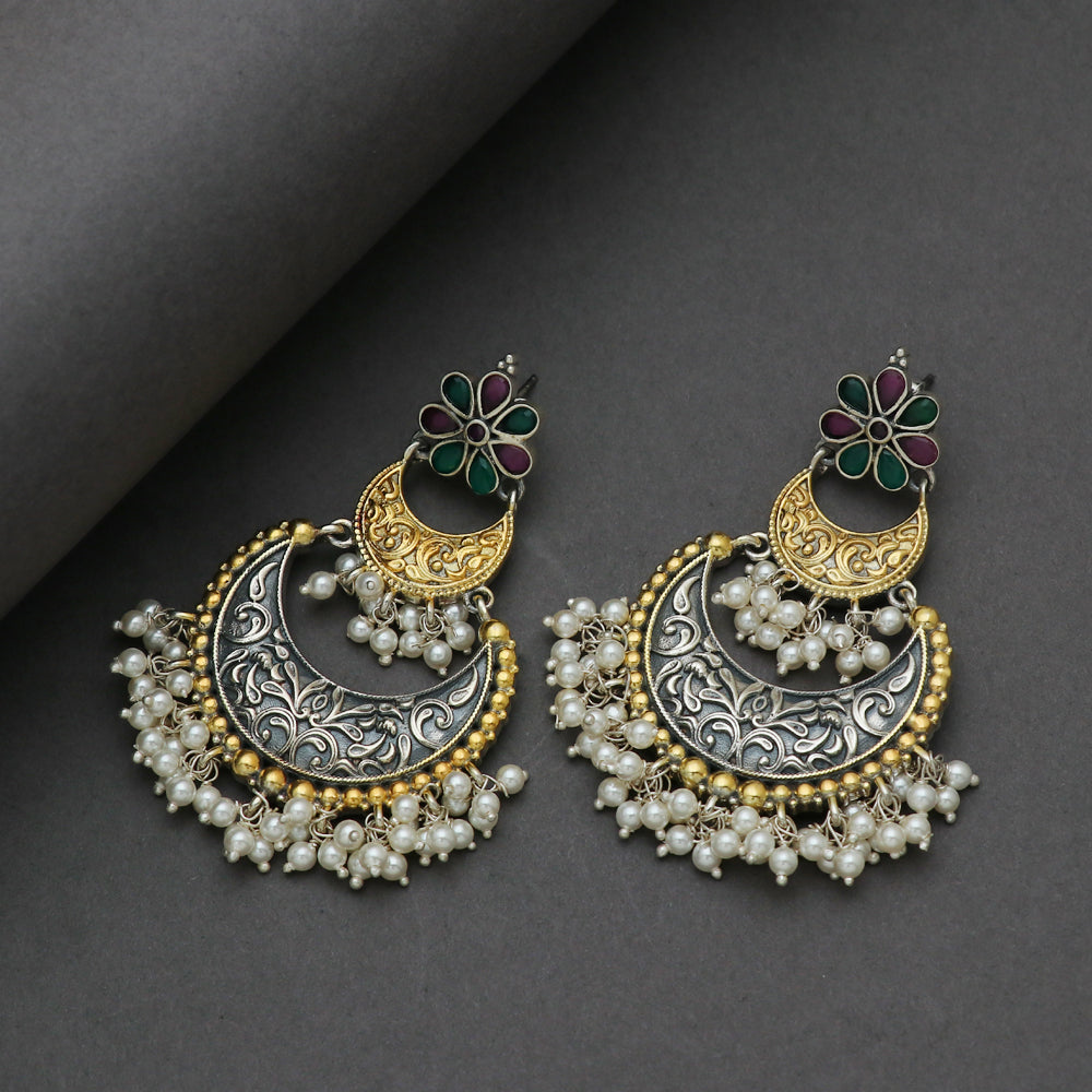 Silver Chandbali Earring